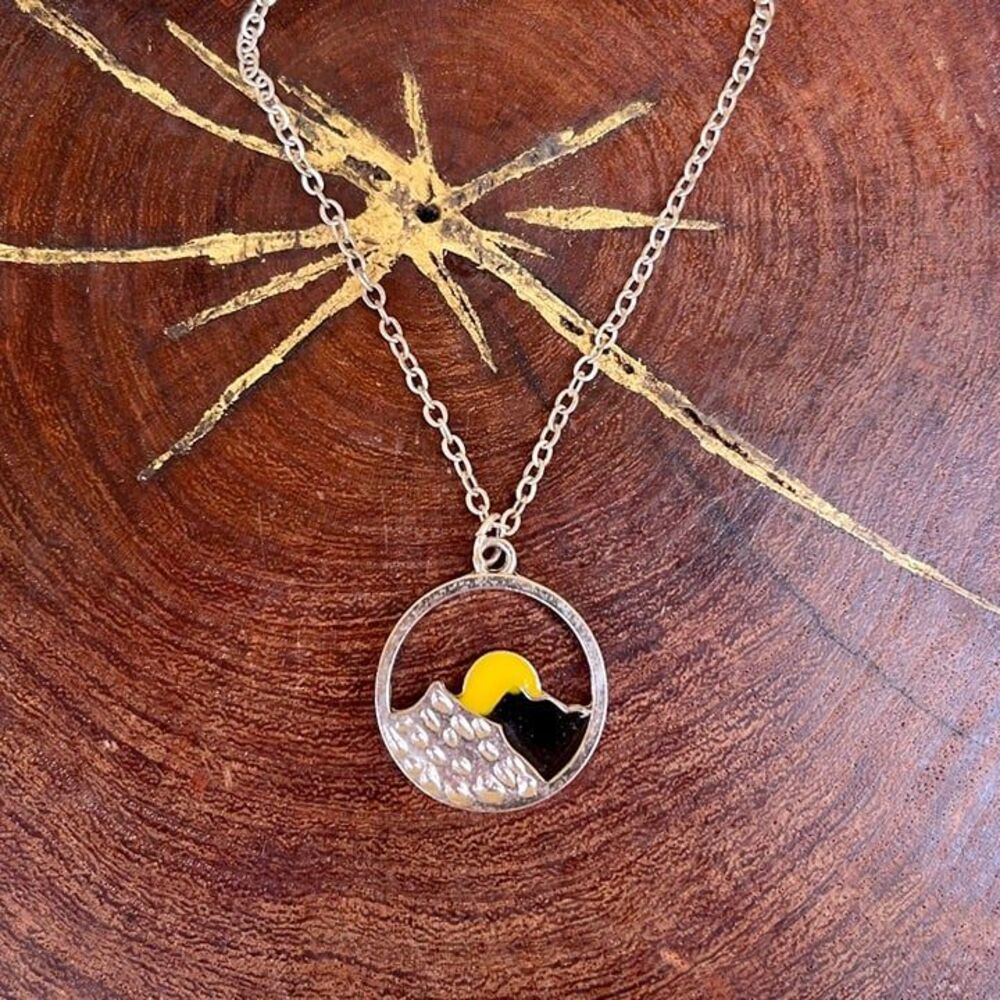 Sterling Mountain Sunset Necklace